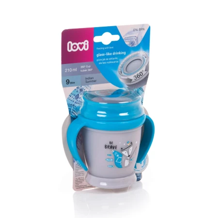 LOVI Bicchiere 360 MINI 210ml (mesi 9+) - INDIAN SUMMER Boy