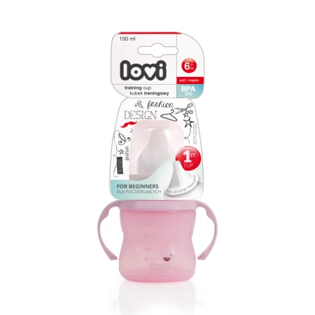LOVI Bicchiere TRAINING 150 ml RETRO BABY   Rosa