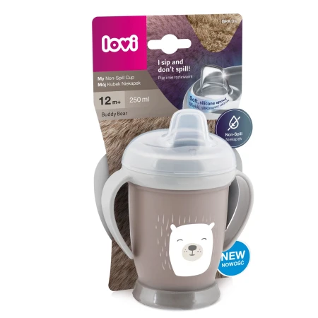 LOVI Bicchiere ANTIGOCCIA  JUNIOR 250ml BUDDY BEAR  (mesi 12+)