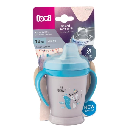 LOVI Bicchiere ANTIGOCCIA  JUNIOR 250ml INDIAN SUMMER Boy (mesi 12+)