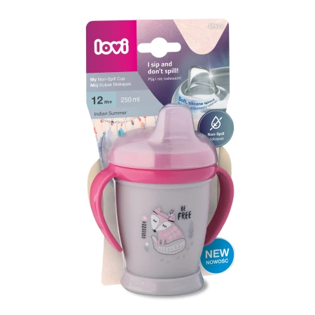 LOVI Bicchiere ANTIGOCCIA JUNIOR 250ml INDIAN SUMMER Girl (mesi 12+)