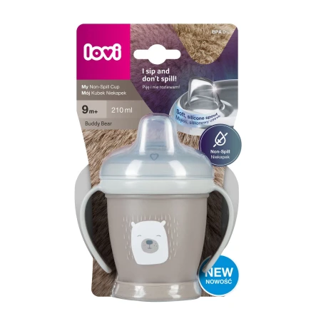 LOVI Bicchiere ANTIGOCCIA  MINI 210ml BUDDY BEAR  (mesi 9+)