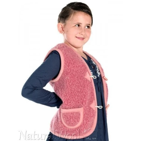 Smanicato lana merino Alpen alamari Junior M ROSA