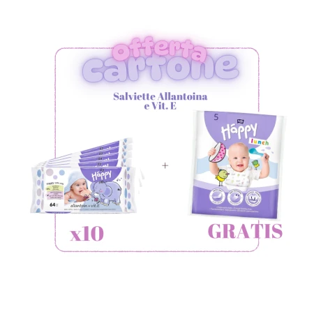 CARTONE Salviette Allantoina e Vitamina E - 10 confezioni