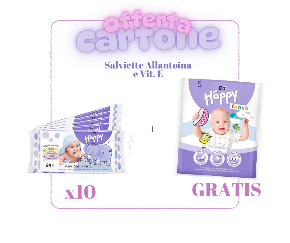 CARTONE Salviette Allantoina e Vitamina E - 10 confezioni