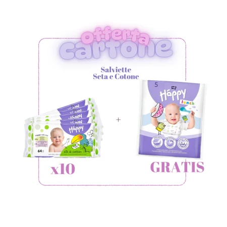 CARTONE Salviette Seta e Cotone - 10 confezioni