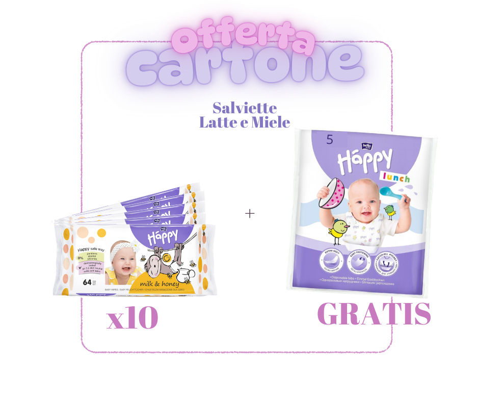 CARTONE Salviette Latte e Miele - 10 confezioni