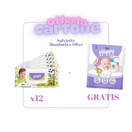 CARTONE Salviette Mandorla ed Olive - 12 confezioni