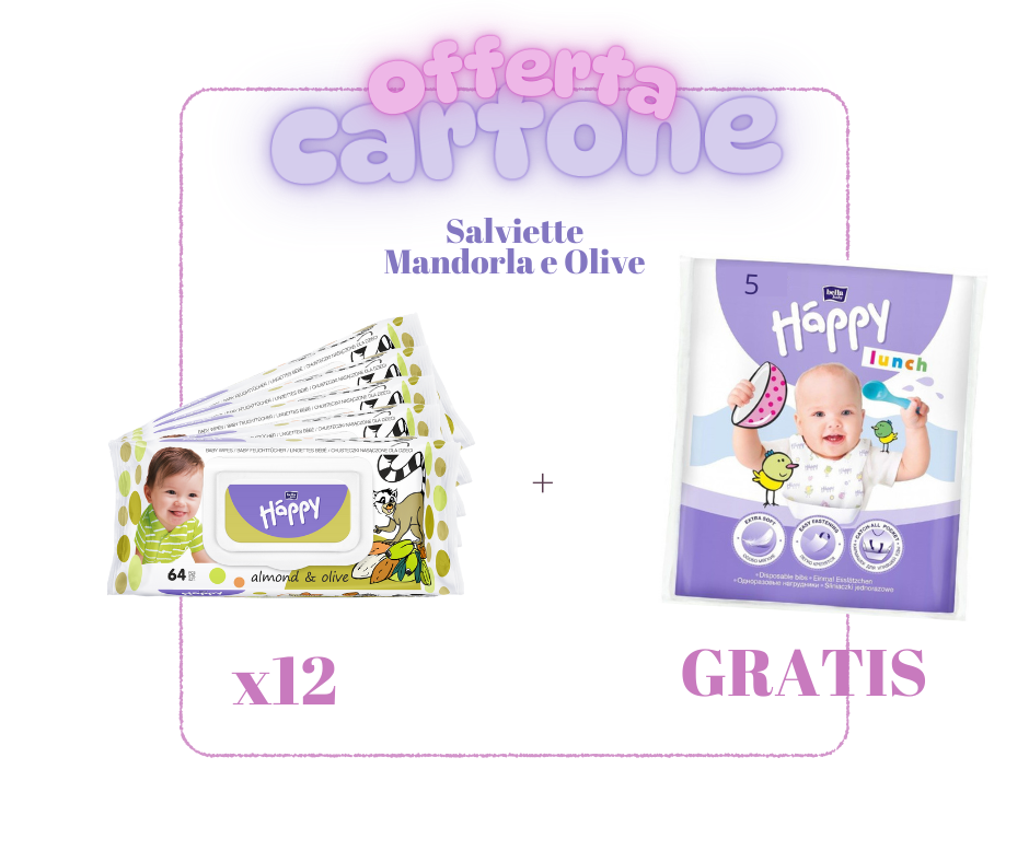 CARTONE Salviette Mandorla ed Olive - 12 confezioni