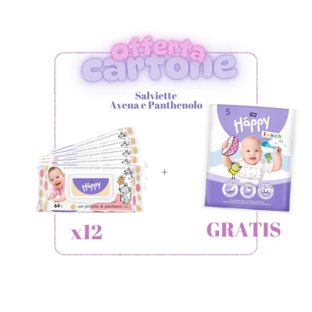CARTONE Salviette Avena e Panthenolo - 12 confezioni
