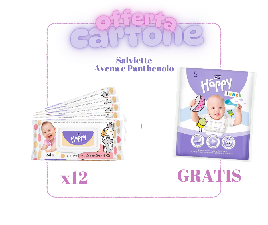 CARTONE Salviette Avena e Panthenolo - 12 confezioni