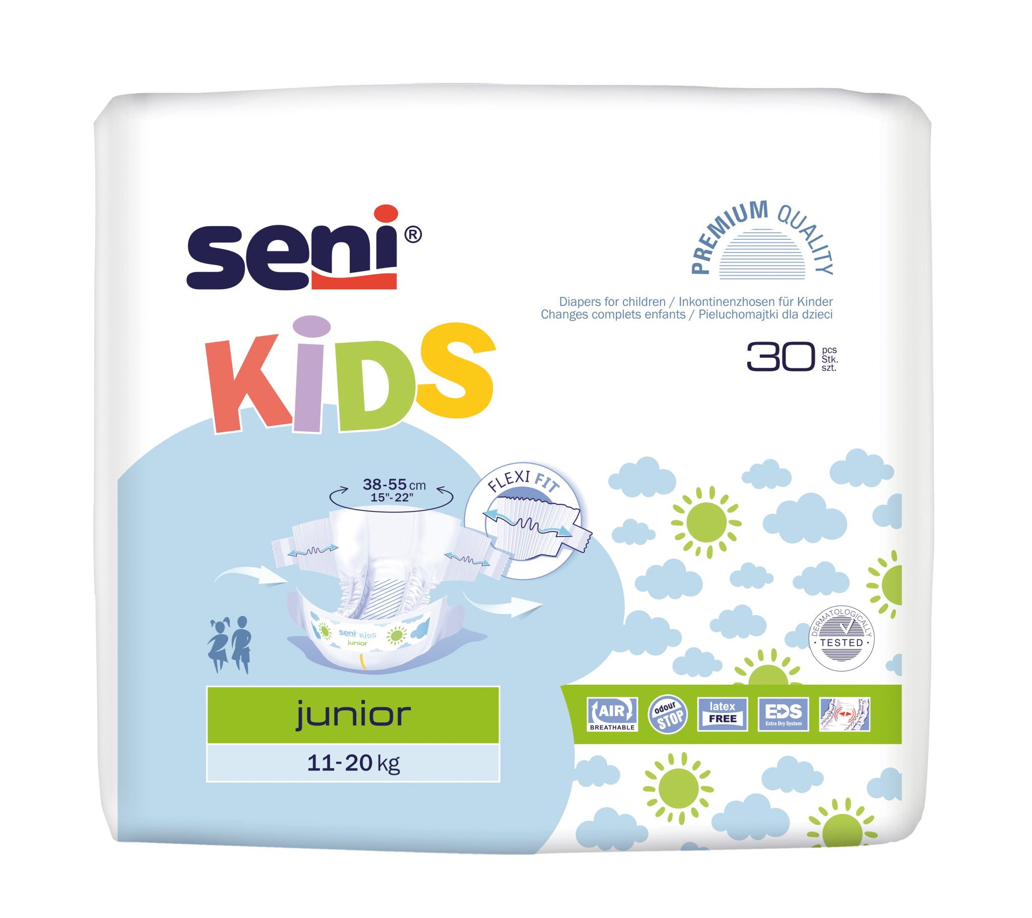 CARTONE SENI KIDS TG.6+ Junior (11-20KG) – 5 CONFEZIONI