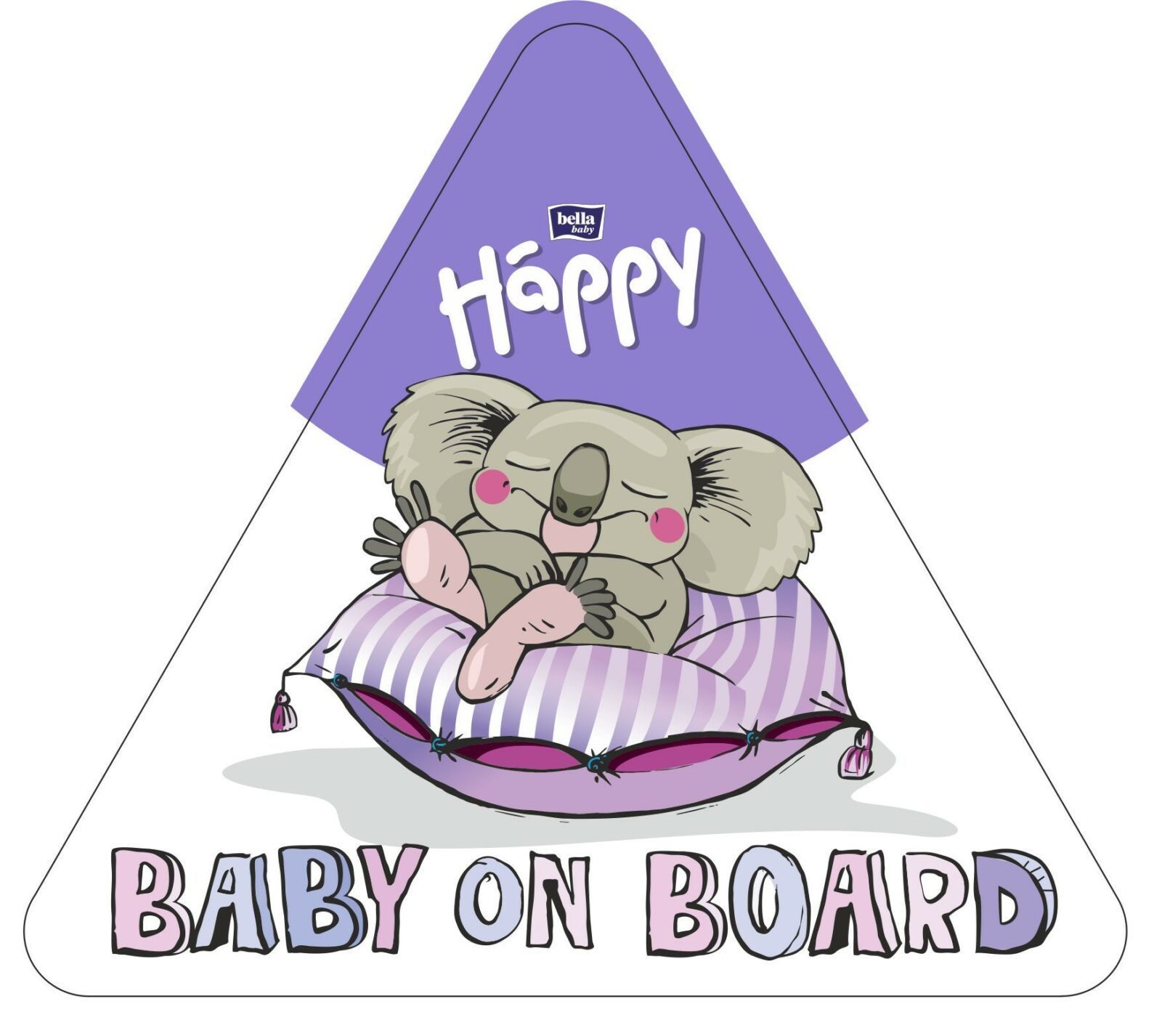 Adesivo Auto Happy -Baby On Board - My Family Shop
