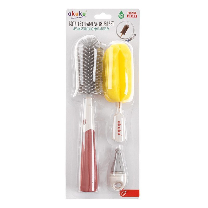 Set di spazzole per biberon e tettarelle Akuku