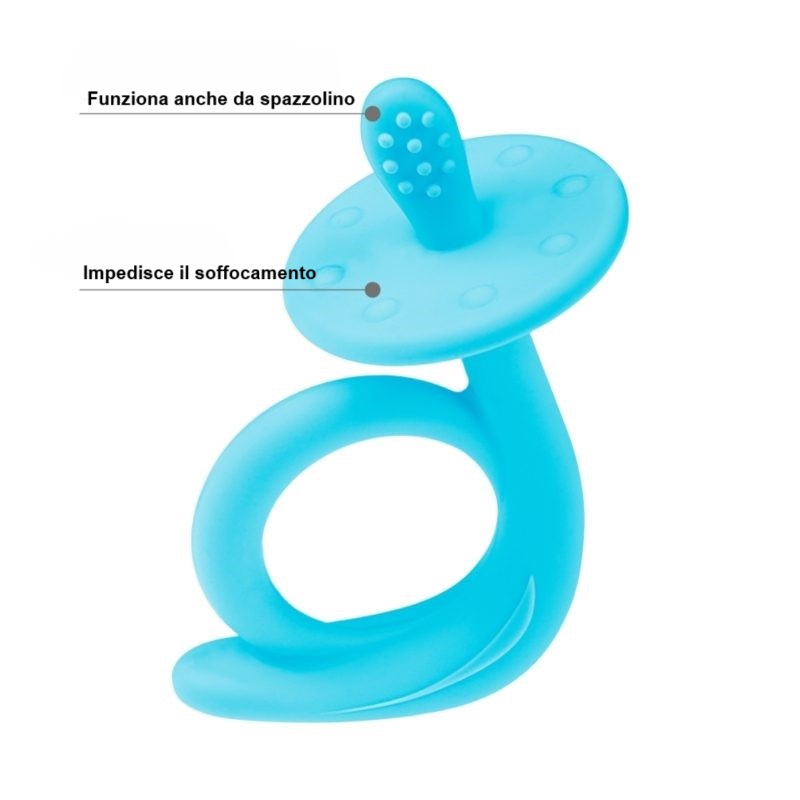 Massaggiagengive in silicone a forma di Lumaca Akuku