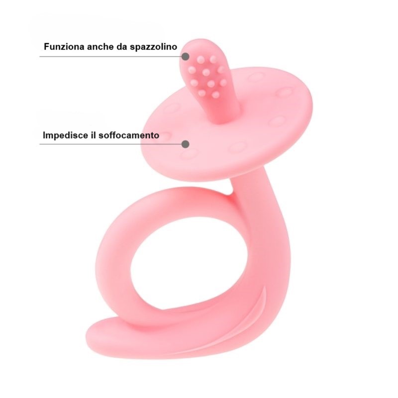 Massaggiagengive in silicone a forma di Lumaca Akuku