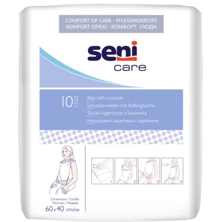 SENI CARE Bavaglini igienici con tasca   60x40 A10