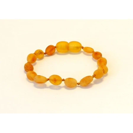 Bracciale da dentizione in ambra grezza TB-R33