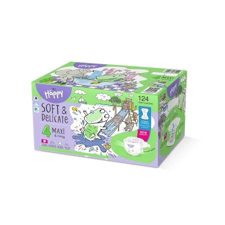 BOX COLORATO Pannolini Happy Tg.4 – MAXI 62 x 2 = 124pz