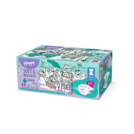 BOX COLORATO Pannolini Happy Tg.6 – JUNIOR EXTRA 48 x 2 = 96pz