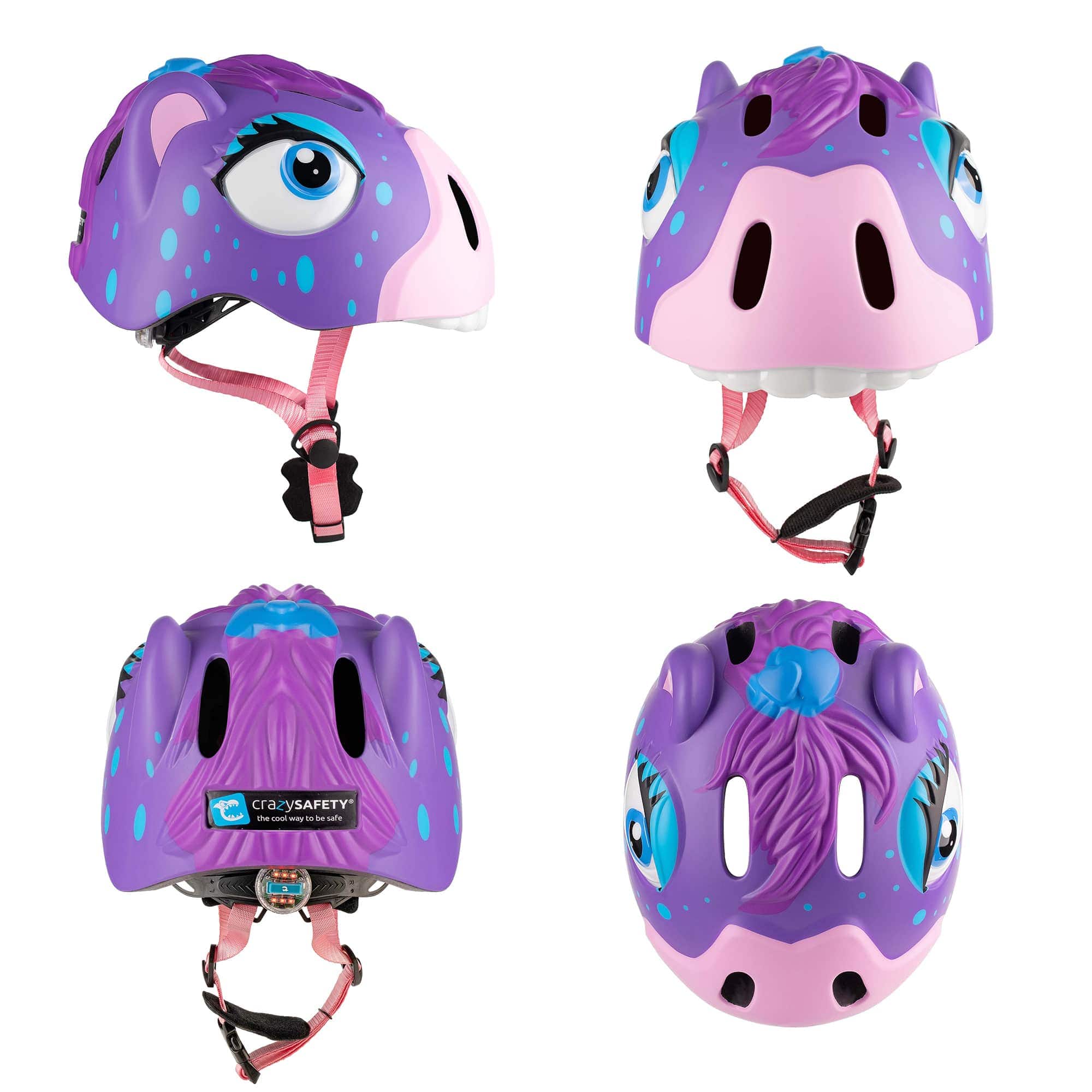 Casco da bici/monopattino HORSE Viola - Crazy Safety