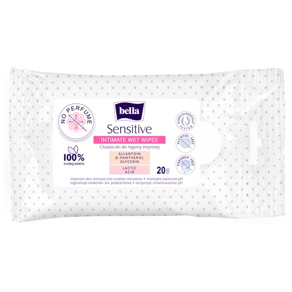 Salviette Intime SENSITIVE Biodegradabili - 20pz